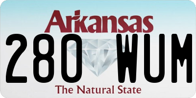 AR license plate 280WUM
