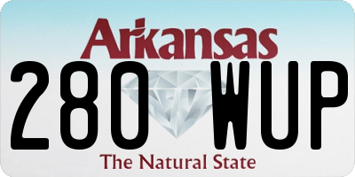AR license plate 280WUP