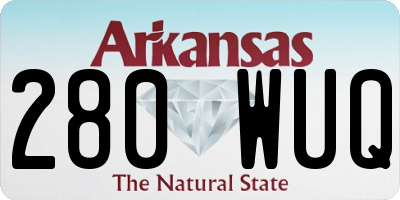AR license plate 280WUQ