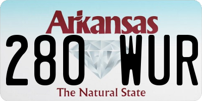 AR license plate 280WUR
