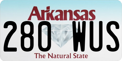 AR license plate 280WUS