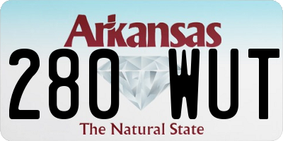 AR license plate 280WUT