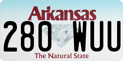AR license plate 280WUU