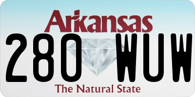 AR license plate 280WUW