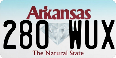 AR license plate 280WUX