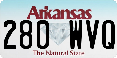 AR license plate 280WVQ