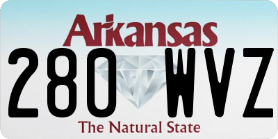 AR license plate 280WVZ