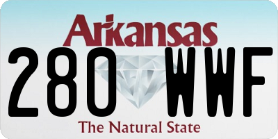 AR license plate 280WWF