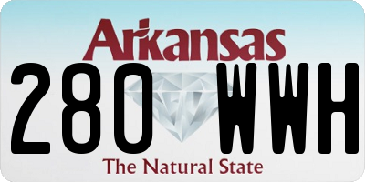 AR license plate 280WWH