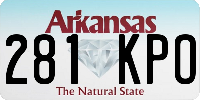 AR license plate 281KPO