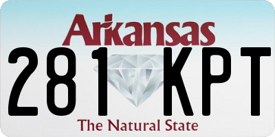 AR license plate 281KPT