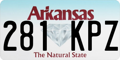 AR license plate 281KPZ