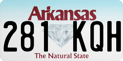 AR license plate 281KQH