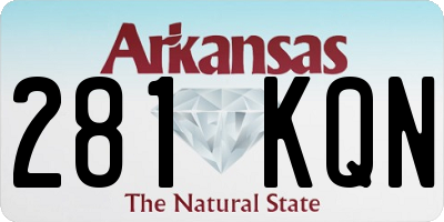 AR license plate 281KQN