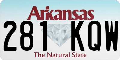 AR license plate 281KQW