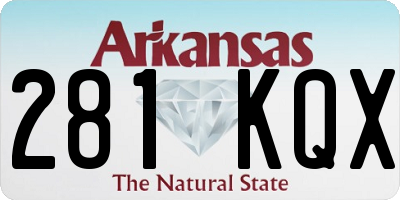 AR license plate 281KQX