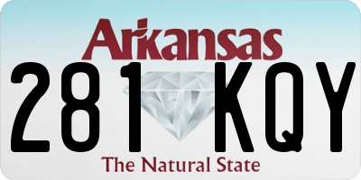 AR license plate 281KQY