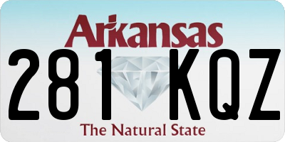 AR license plate 281KQZ