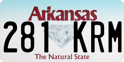 AR license plate 281KRM