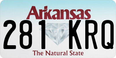 AR license plate 281KRQ