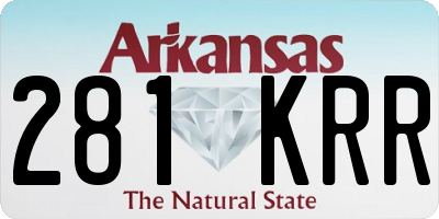 AR license plate 281KRR