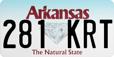 AR license plate 281KRT