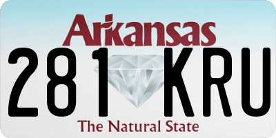 AR license plate 281KRU