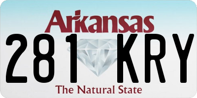 AR license plate 281KRY
