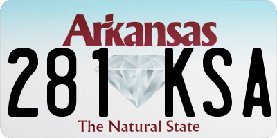 AR license plate 281KSA