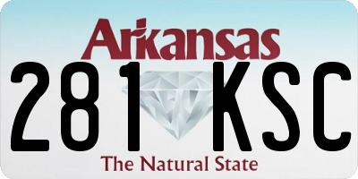 AR license plate 281KSC