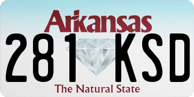 AR license plate 281KSD