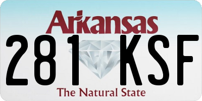 AR license plate 281KSF