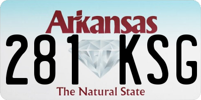 AR license plate 281KSG