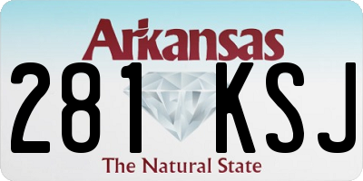 AR license plate 281KSJ