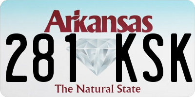 AR license plate 281KSK
