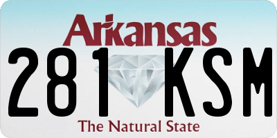 AR license plate 281KSM