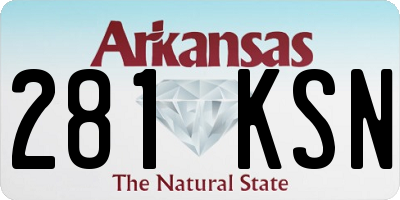 AR license plate 281KSN