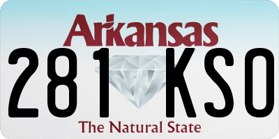 AR license plate 281KSO