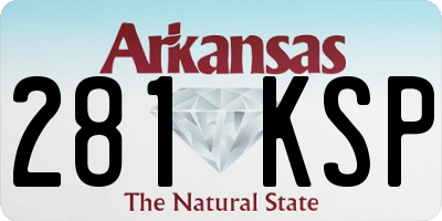 AR license plate 281KSP