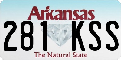 AR license plate 281KSS