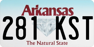 AR license plate 281KST