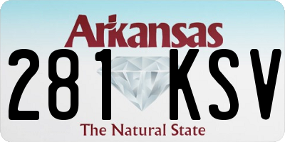 AR license plate 281KSV