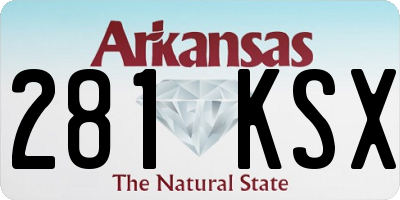 AR license plate 281KSX