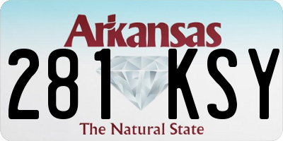 AR license plate 281KSY