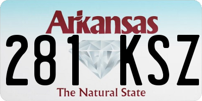 AR license plate 281KSZ