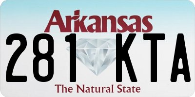 AR license plate 281KTA