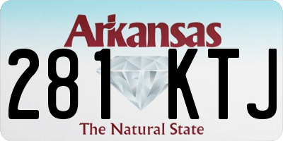 AR license plate 281KTJ