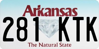 AR license plate 281KTK