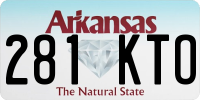 AR license plate 281KTO