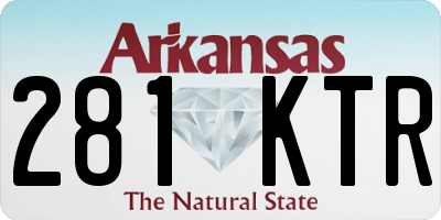 AR license plate 281KTR